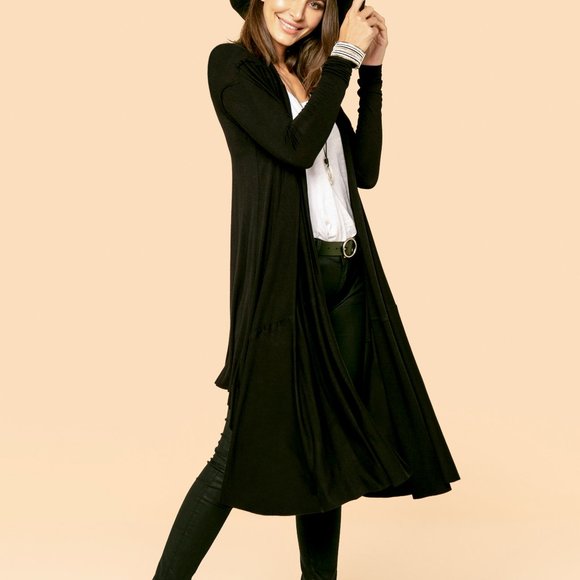 NWT Flowy Solid Cardigan MADE IN USA - Picture 2 of 8